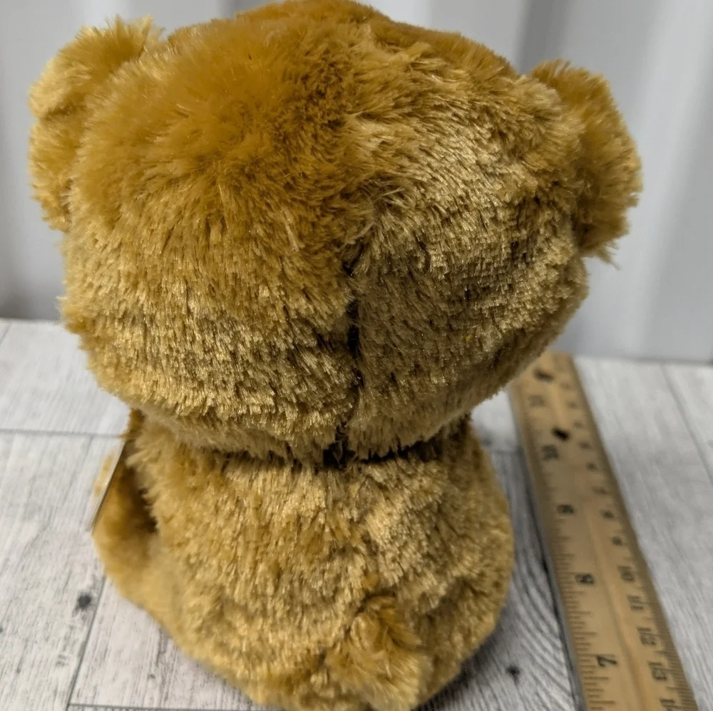 Ty Plush Bear with Gold, Red, and Green Details